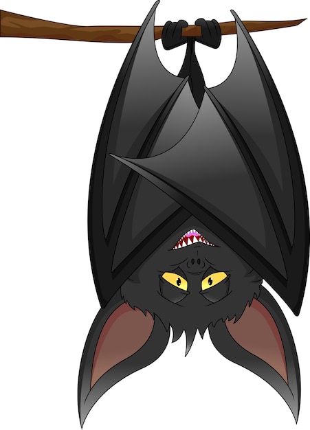 Premium Vector Bat Hanging On Tree