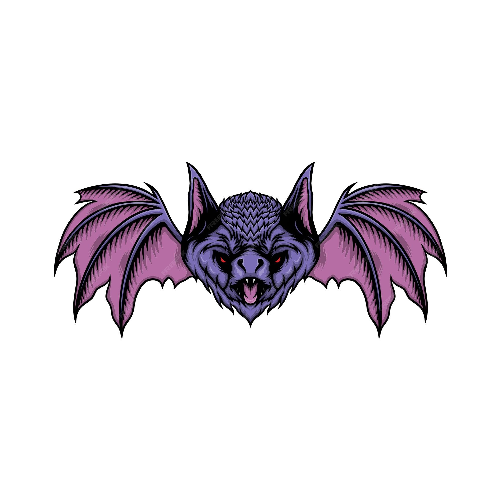 Premium Vector Bat head vector illustration