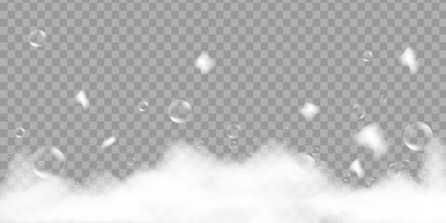 Premium Vector foam with bubbles isolated on transparent
