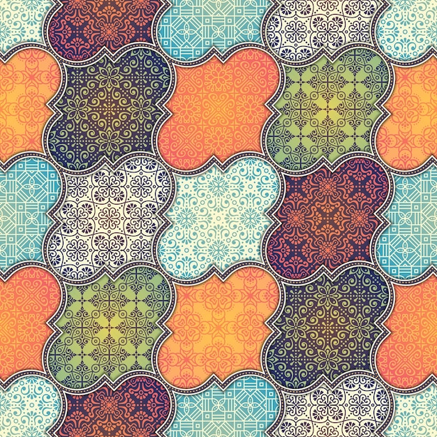  Batik  floral  pattern  Vector Free Download