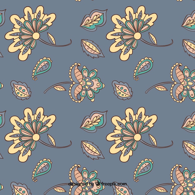 Batik imitation background in grey | Free Vector