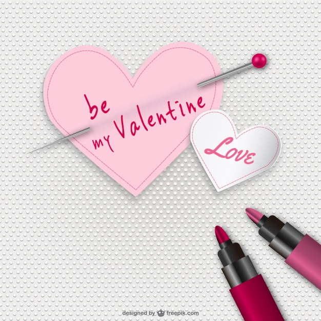 Download Be my valentine card Vector | Free Download