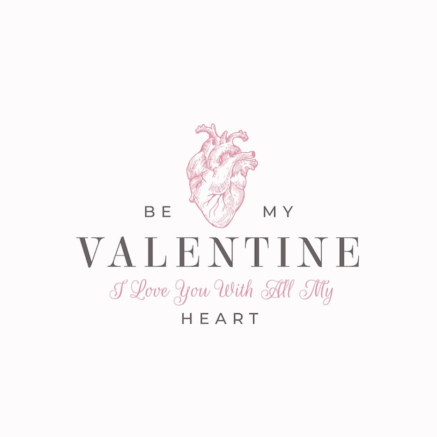 Premium Vector Be My Valentine Lettering For Valentine S Day