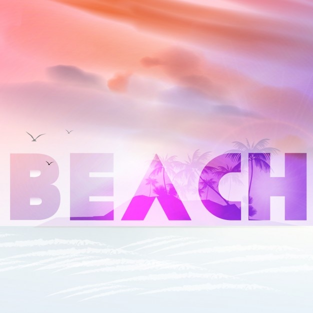 Beach background with transparency\
effect
