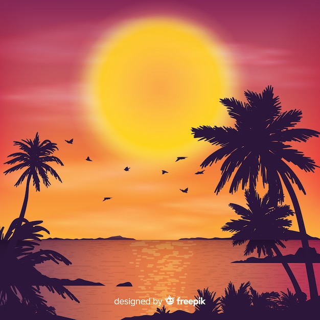 Premium Vector | Beach background