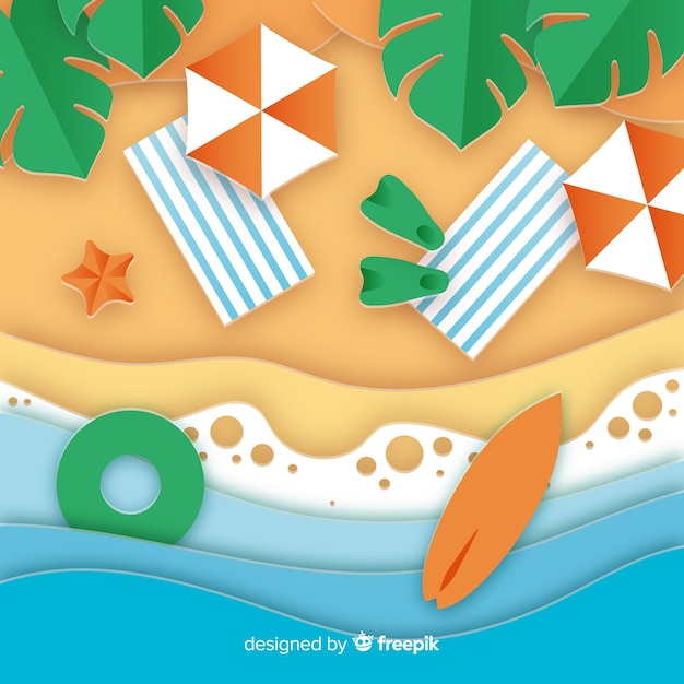 Beach background Free Vector
