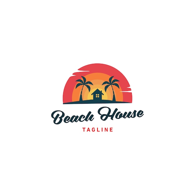Download Free Beach House Logo Design Vector Illustration Premium Vector Use our free logo maker to create a logo and build your brand. Put your logo on business cards, promotional products, or your website for brand visibility.