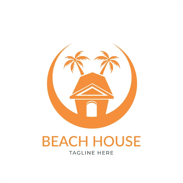 Premium Vector | Beach house logo