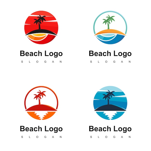 Download Free Beach Logo Design For Travel Company Premium Vector Use our free logo maker to create a logo and build your brand. Put your logo on business cards, promotional products, or your website for brand visibility.