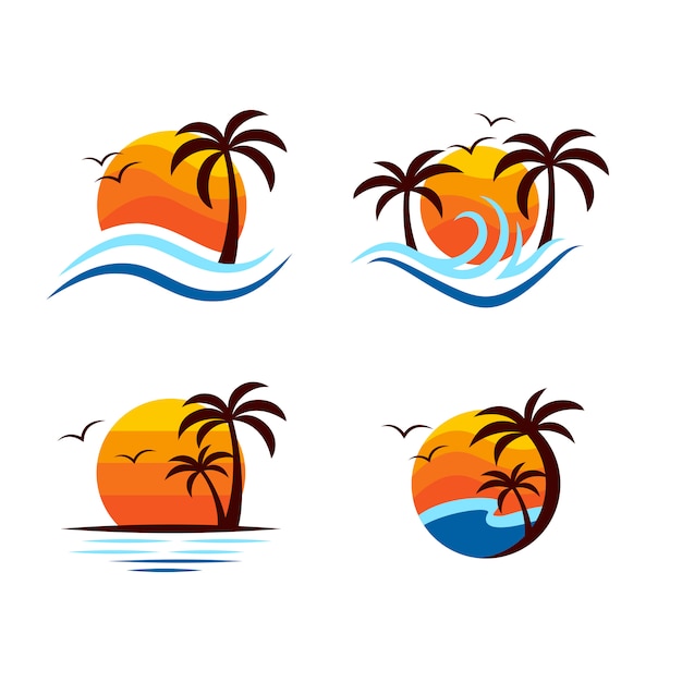 Download Free Beach Logo Design Premium Vector Use our free logo maker to create a logo and build your brand. Put your logo on business cards, promotional products, or your website for brand visibility.