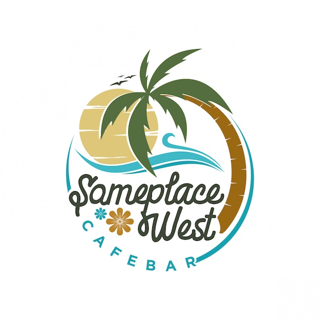 Premium Vector | Beach logo design