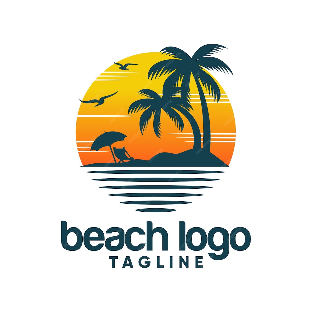 Premium Vector | Beach logo vector template