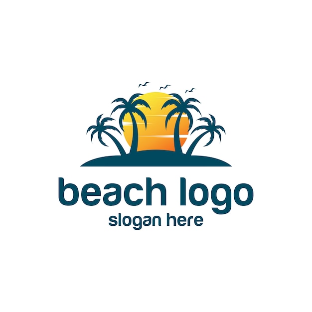 Beach logo vectors | Premium Vector