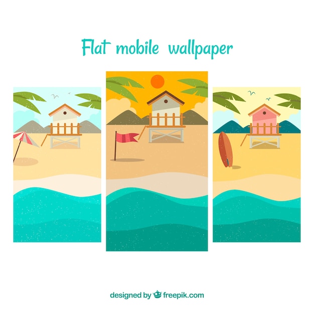 Beach mobile phone wallpapers pack