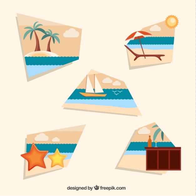 Beach vacation elements