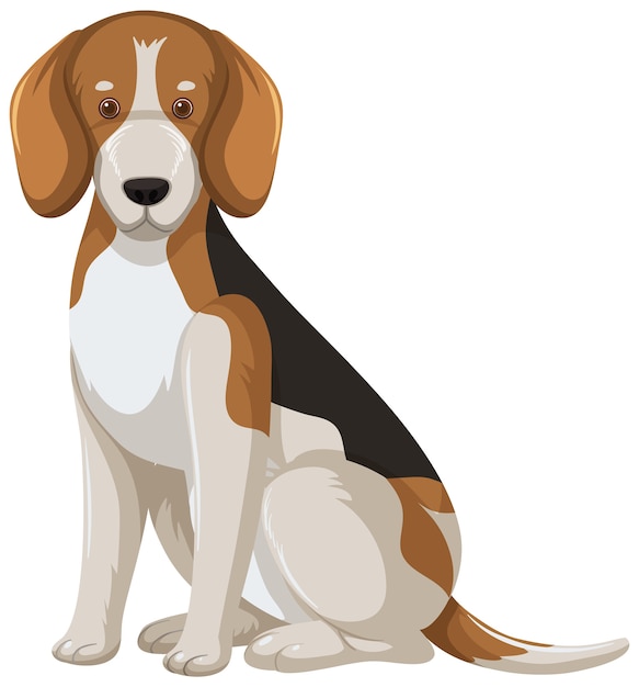 Premium Vector | Beagle cartoon style on white background