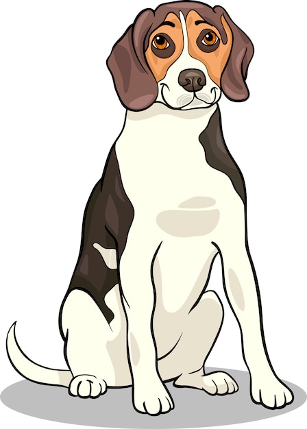 Premium Vector | Beagle dog cartoon illustration