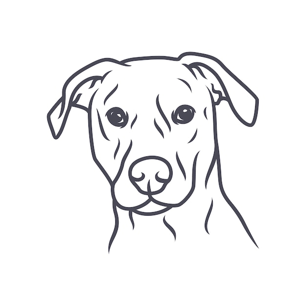 ビーグル犬 ベクトルロゴ アイコンイラストマスコット プレミアムベクター