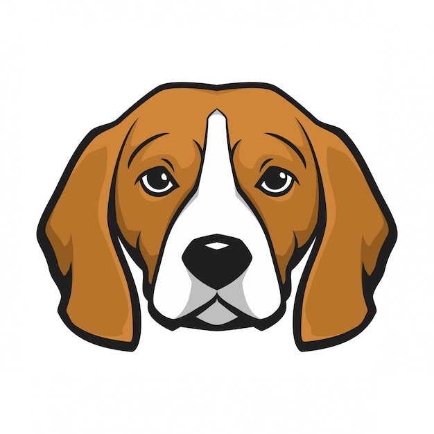 Download Beagle head dog Vector | Premium Download