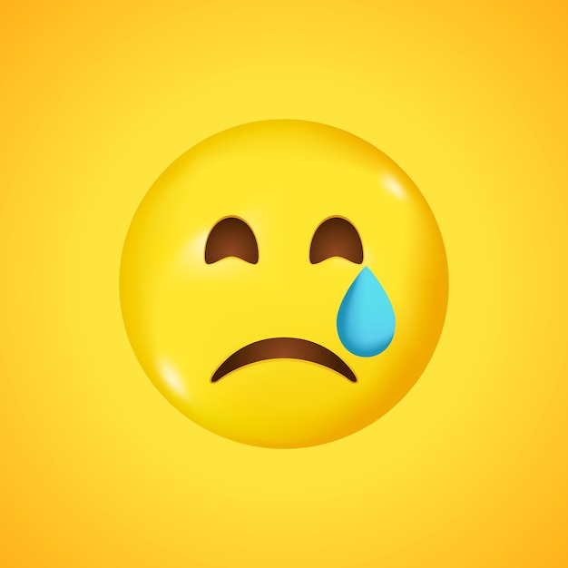 Premium Vector Beaming Face Emoji With Crying Emoticon Big Smile In 3d