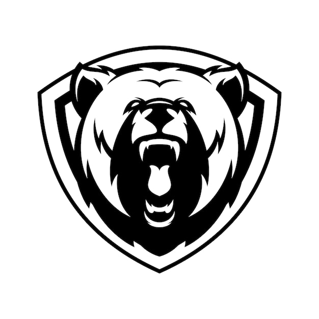 Premium Vector | Bear animal sport mascot head logo vector