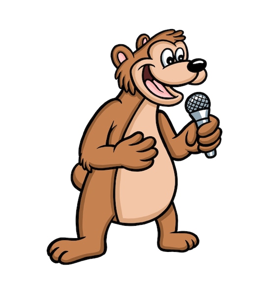 animated singing bear