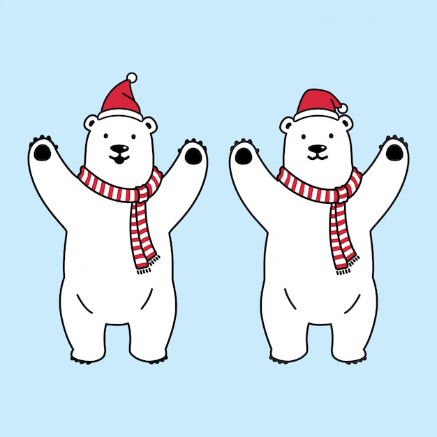 Download Bear cartoon polar christmas | Premium Vector