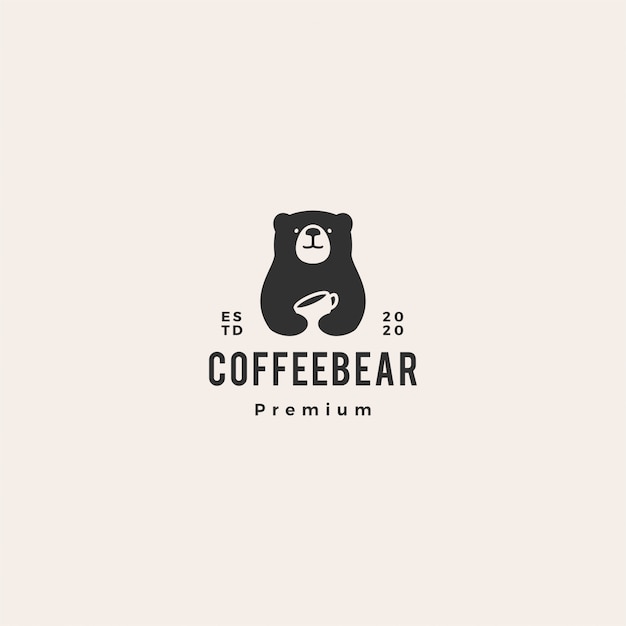 Premium Vector Bear Coffee Logo