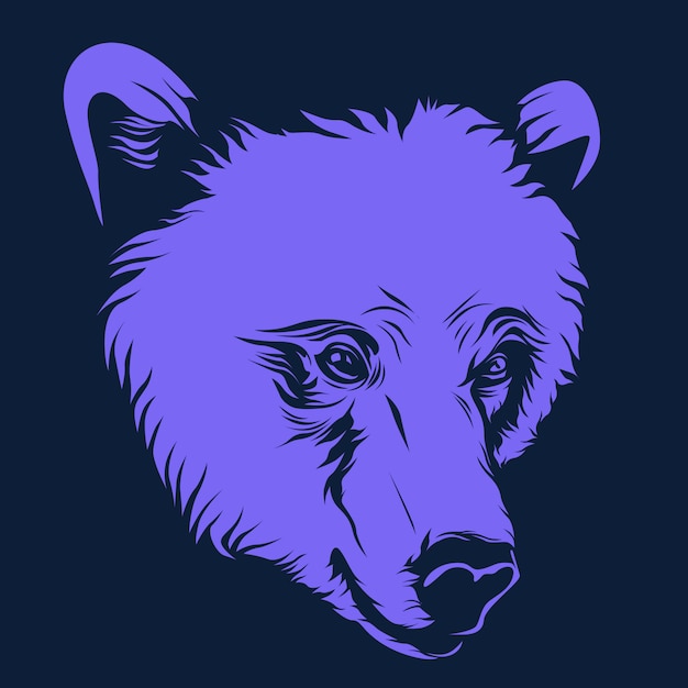 Bear face illustration | Premium Vector