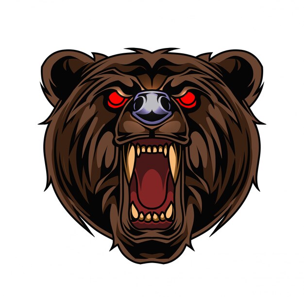 Premium Vector | Bear head mascot logo