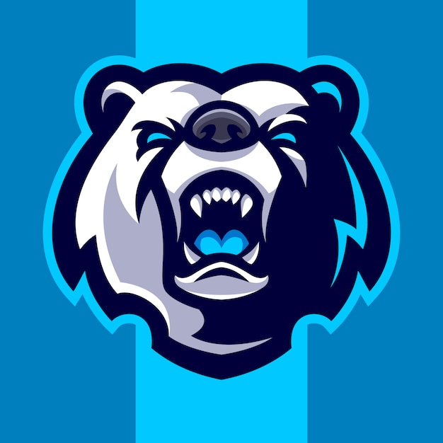 Bear head mascot logo | Premium Vector