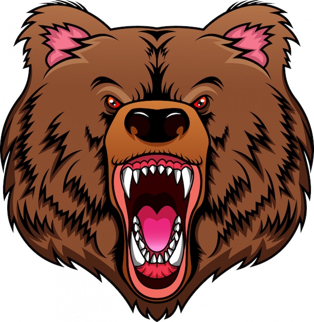 Premium Vector | Bear head mascot