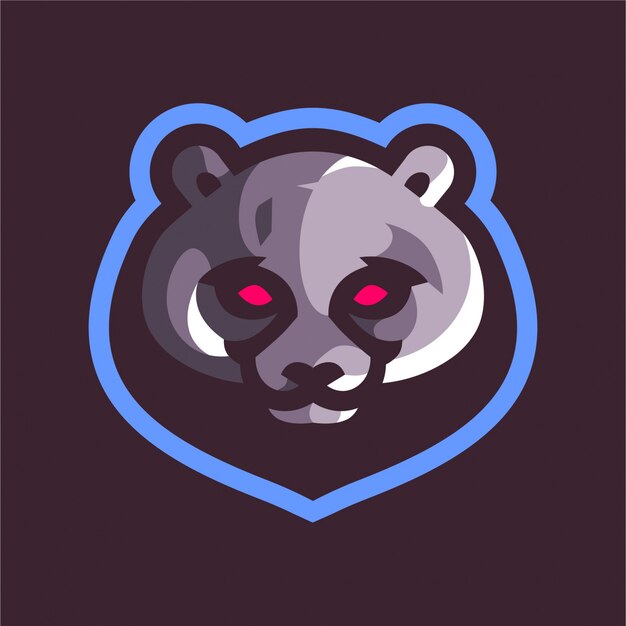 Premium Vector | Bear mascot gaming logo