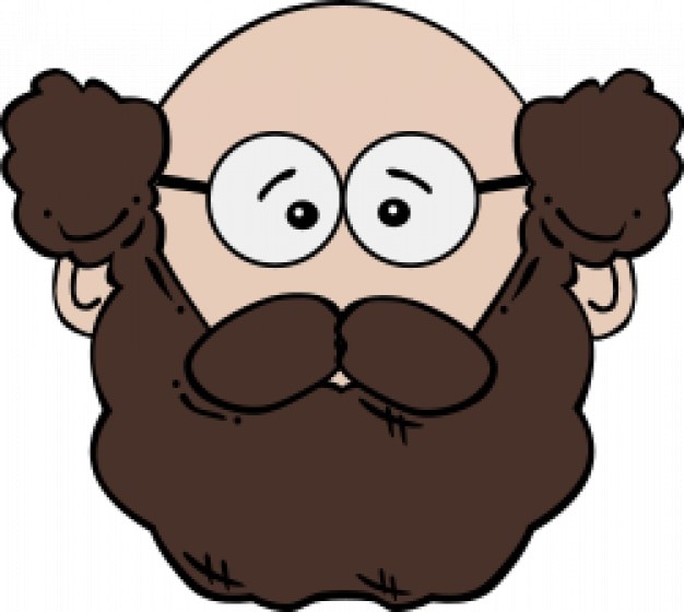 Free Vector | Bearded bald man cartoon vector