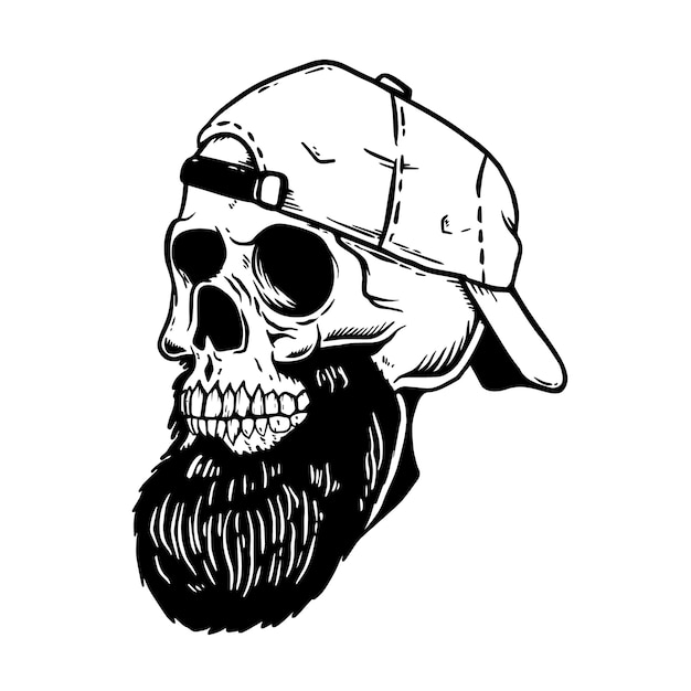 bearded skull shirt