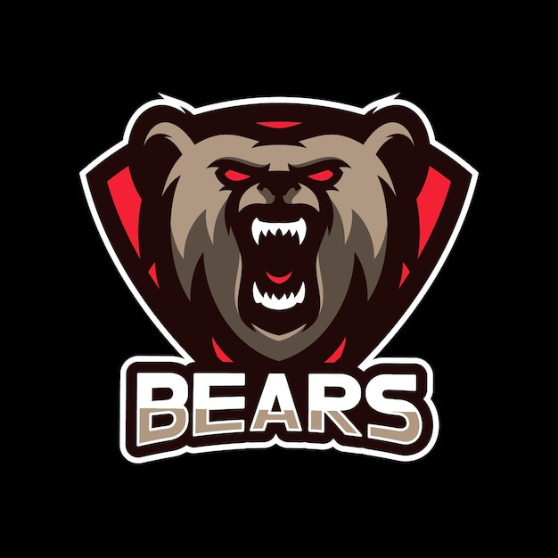 Premium Vector | Bears mascot esport logo design