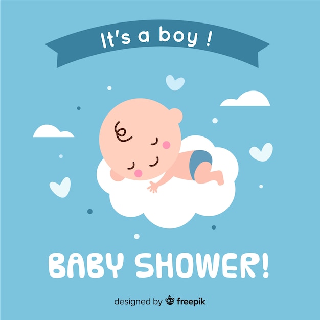 baby shower invitation freepik