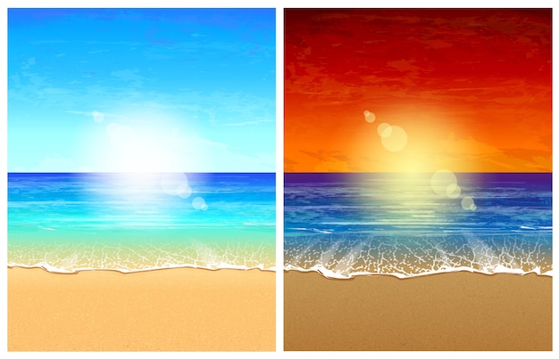 Download Free Vector | Beautiful beach design