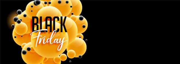 Free Vector Beautiful Black Friday Banner Design In 3d Style