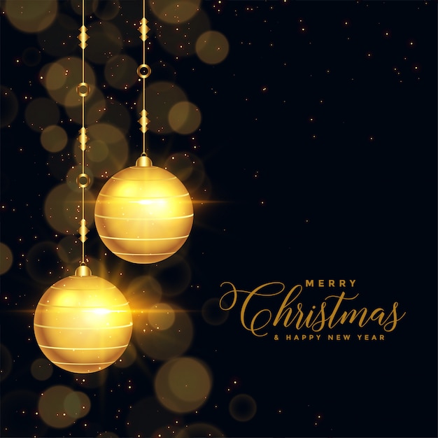 Beautiful black and gold christmas background Vector | Free Download