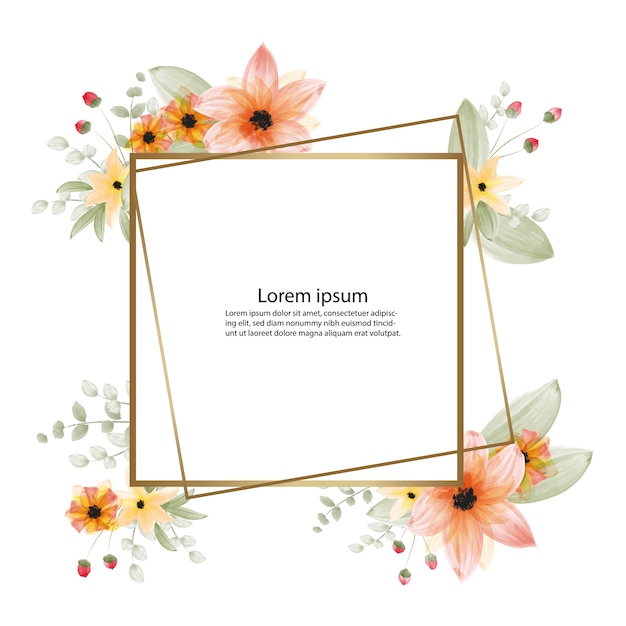 Premium Vector | Beautiful blossom frame