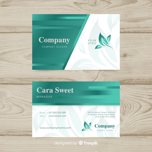 Download Free Beautiful Business Card Template With Nature Design Free Vector Use our free logo maker to create a logo and build your brand. Put your logo on business cards, promotional products, or your website for brand visibility.