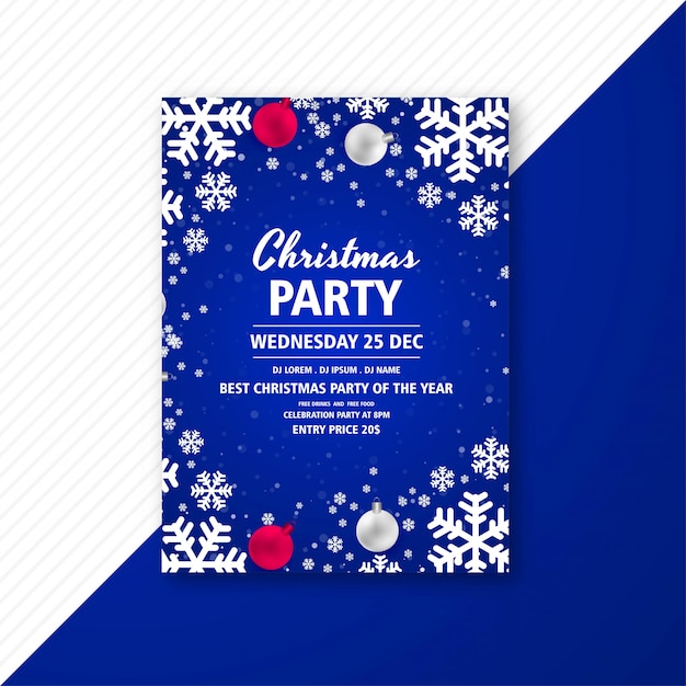 Download Beautiful christmas party celebration flyer Vector | Free ...