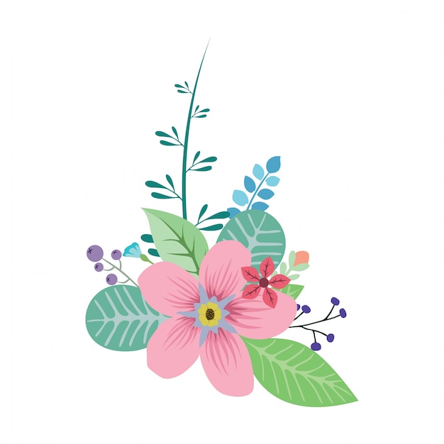 Beautiful decoration floral | Premium Vector