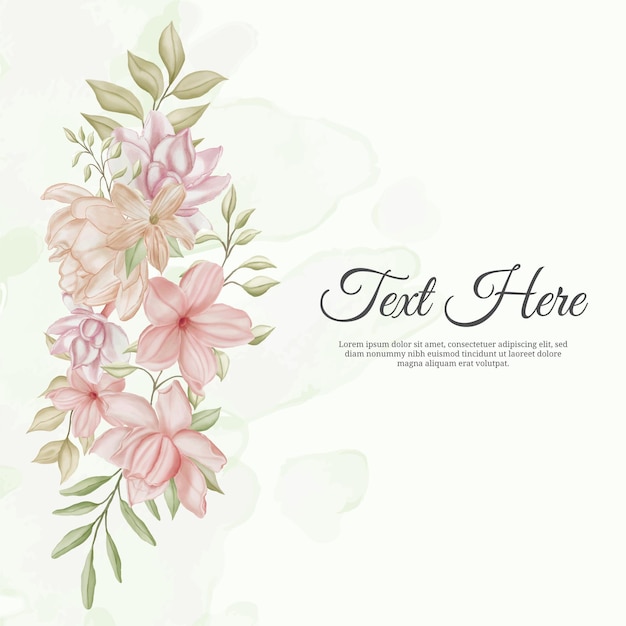 Premium Vector | Beautiful decorative wedding floral background