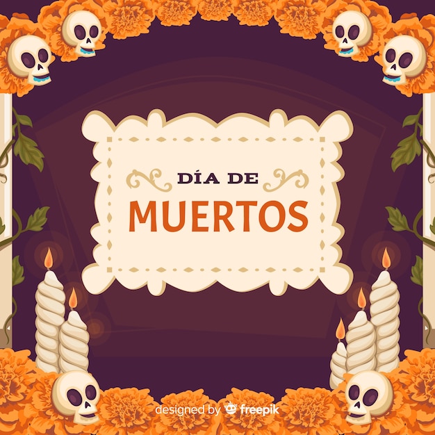 Free Vector | Beautiful dia de muertos background