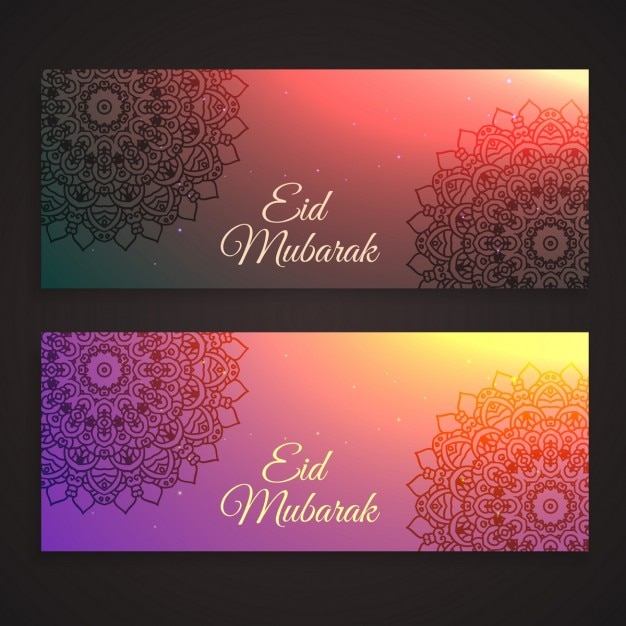 Beautiful eid festival banners