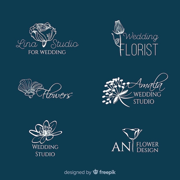 Download Free Beautiful And Elegant Logo Or Logotype Set For Wedding Or Florist Use our free logo maker to create a logo and build your brand. Put your logo on business cards, promotional products, or your website for brand visibility.