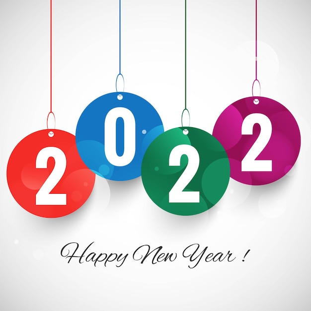 Free Vector | Beautiful festival 2022 new year celebration card design