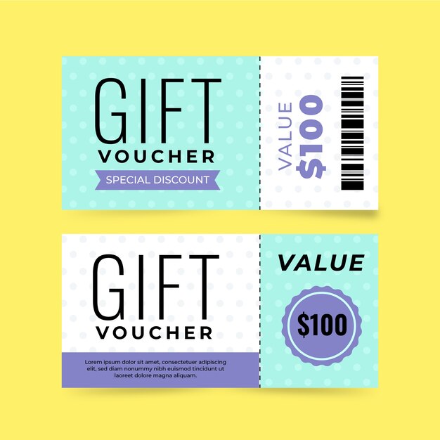 Free Vector | Beautiful flat design gift voucher banner